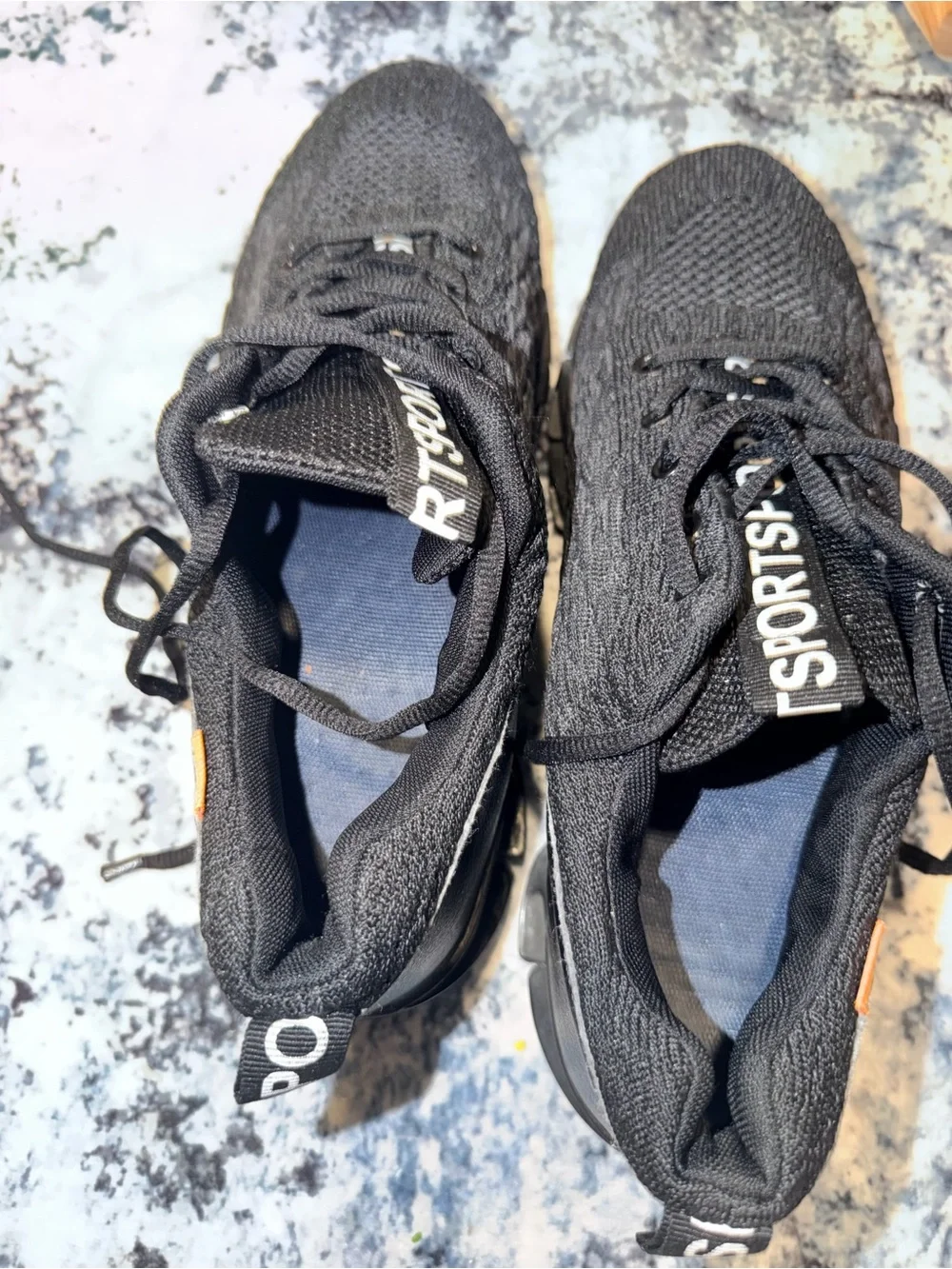 Men’s Black Knit Athletic Running Walking Shoes Size EU 45 / US‎ 11